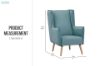 Picture of MOSSMAN Velvet Lounge Chair Natural Wood Legs (Celadon)