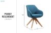 Picture of VENETIAN 360° Swivel Fabric Arm Chair (Blue)