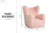 Picture of WHIMSY Long-Pile Fabric Lounge Chair (Pink)