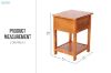 Picture of METRO 1-Drawer Bedside Table (Caramel)