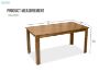 Picture of BAYARD 150 Solid Pine Wood Dining Table (Light Walnut)