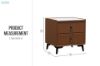 Picture of CUBA 2-Drawer Sintered Stone Top Bedside Table (Brown)