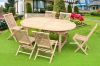 Picture of BALI 1.6M-2.4M/1.8M-2.4M Solid Teak Wood Extendable Outdoor Dining Set (7PC/9PC)