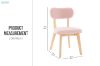 Picture of TALIA Teddy Fabric Dining Chair (Pink) - 2 Chairs in 1 Carton