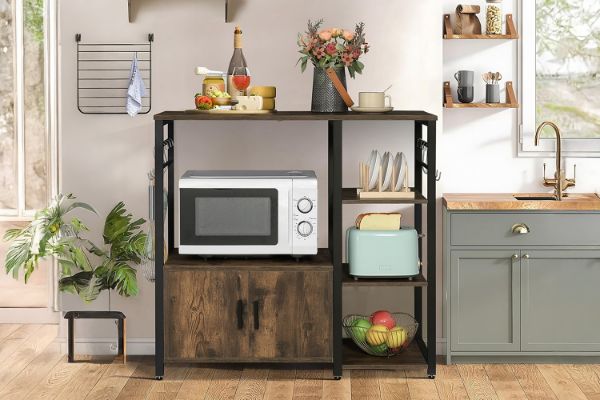 Picture of CARTER 90x85cm 2-Door Kitchen Cabinet with Shelf