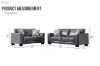 Picture of CAMILLA 3/2 Seater Air Leather Sofa Range (Grey)