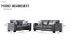 Picture of CAMILLA  2 Seater Air Leather Sofa (Grey)