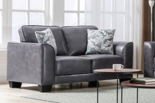 Picture of CAMILLA  2 Seater Air Leather Sofa (Grey)