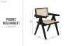 Picture of CHANDIGARH Solid Rubber Wood with Real Rattan Arm Chair (Black) 