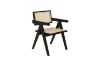 Picture of CHANDIGARH Solid Rubber Wood with Real Rattan Arm Chair (Black) 