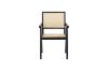 Picture of CHANDIGARH Solid Rubber Wood with Real Rattan Arm Chair (Black) 