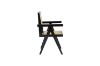 Picture of CHANDIGARH Solid Rubber Wood with Real Rattan Arm Chair (Black) 