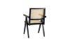 Picture of CHANDIGARH Solid Rubber Wood with Real Rattan Arm Chair (Black) 