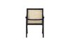 Picture of CHANDIGARH Solid Rubber Wood with Real Rattan Arm Chair (Black) 