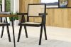 Picture of CHANDIGARH Solid Rubber Wood with Real Rattan Arm Chair (Black) 