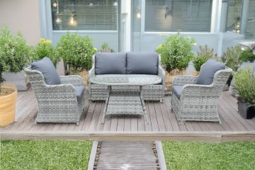 Picture of BARCELONA 4PC Aluminium Outdoor Lounge & Dining Set