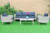 Picture of OASIS  Solid Acacia 4PC Wicker Coffee Table & Sofas *ALUMINIUM FRAME