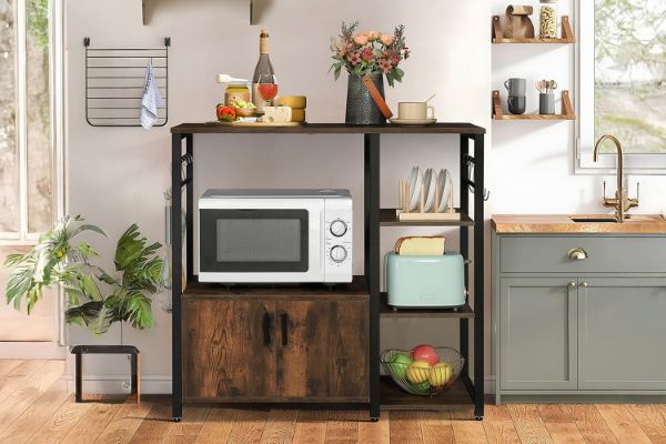 Picture of CARTER 90x85cm 2-Door Kitchen Cabinet with Shelf