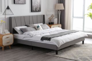 Picture of ALASKA Fabric Bed Frame (Grey) - Single Size