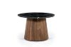 Picture of HUBIE D60 Mango Wood Round Side Table With Marble Top