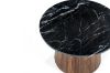Picture of HUBIE Mango Wood D60 Round Side Table With Marble Top