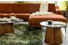Picture of HUBIE Mango Wood D60 Round Side Table With Marble Top