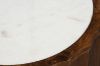 Picture of KASIA D45 Mango Wood Round Side Table With Marble Top