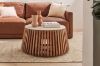 Picture of ALLEY D85 Solid Acacia Wood Round Coffee Table with Marble Top