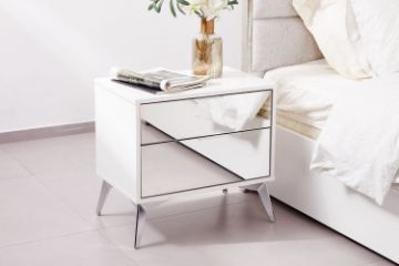 Picture of BRAYA 2-Drawer Bedside Table with Mirror