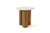 Picture of BLIX D50 Mango Wood Round Side Table with Marble Top