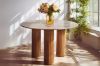 Picture of BLIX D120 Mango Wood Round Dining Table with Marble Top