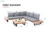 Picture of BASTON Aluminum Sectional Outdoor Lounge Sofa Set