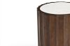 Picture of KASIA D45 Mango Wood Round Side Table With Marble Top