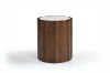 Picture of KASIA D45 Mango Wood Round Side Table With Marble Top