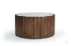 Picture of KASIA D89 Mango Wood Round Coffee Table With Marble Top