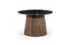 Picture of HUBIE Mango Wood D60 Round Side Table With Marble Top