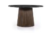 Picture of HUBIE D120 Mango Wood Round Dining Table With Marble Top