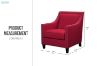 Picture of ABBEY Fabric Arm Chair (Red)