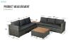 Picture of CONNERY Aluminum Sectional Outdoor Lounge Wicker Sofa Set