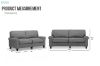 Picture of ORIANA 3/2 Seater Fabric Sofa Range (Grey)