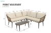 Picture of SERGIA Aluminium Frame Corner Outdoor Lounge Sofa Set with Bistro Table