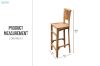 Picture of BALI Solid Teak Wood Outdoor Bar Chair