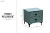 Picture of BRECON 2-Drawer Bedside Table (Blue)