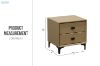 Picture of BRECON 2-Drawer Bedside Table (Brown)