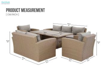 Picture of ZANE 5PC Wicker Outdoor Dining Set 