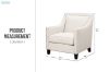 Picture of ABBEY Fabric Arm Chair (White)