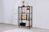 Picture of NNEVL 125x71cm 4-Tier Foldable Shelves with Wheels