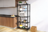 Picture of NNEVL 158x71cm 5-Tier Foldable Shelves with Wheels