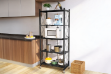 Picture of NNEVL 158x71cm 5-Tier Foldable Shelves with Wheels