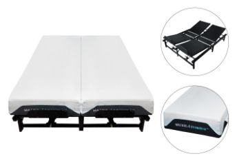 Picture of MATRIX Split Adjustable Bed Base with 2PC Memory Foam Mattresses  Combo in Queen/Super King Size